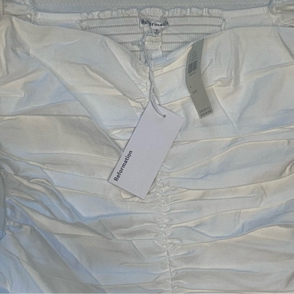 REFORMATION Radish Top. Size 8. White. NEW WITH TAGS! - Picture 7 of 9